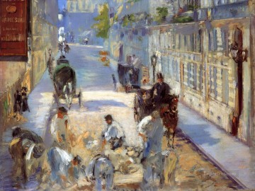道路がベルヌ通りを修復する エドゥアール・マネ Oil Paintings